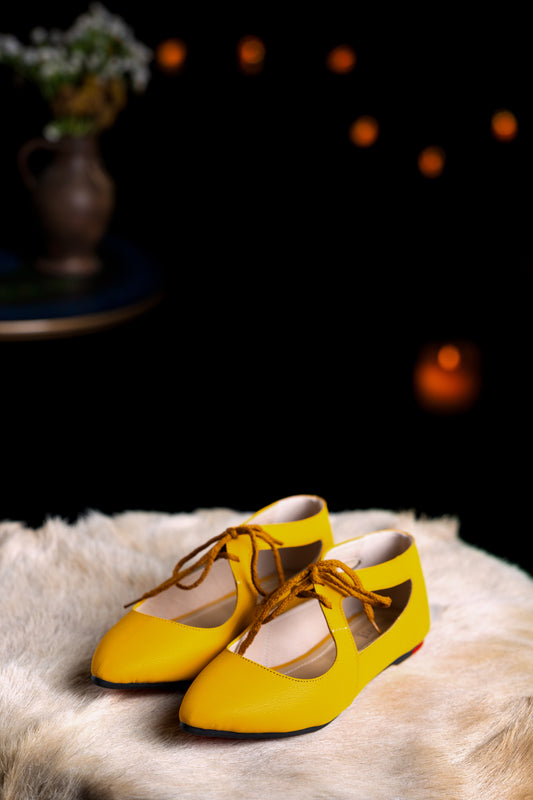 Yellow Cut Shoes